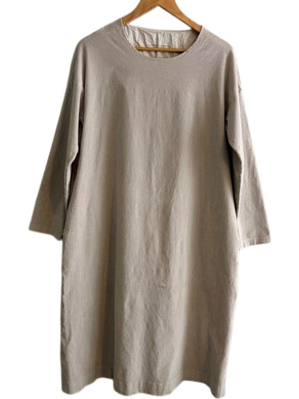Album Di Famiglia Long Sleeve T-Shirt Dress Beige Women's Size Small